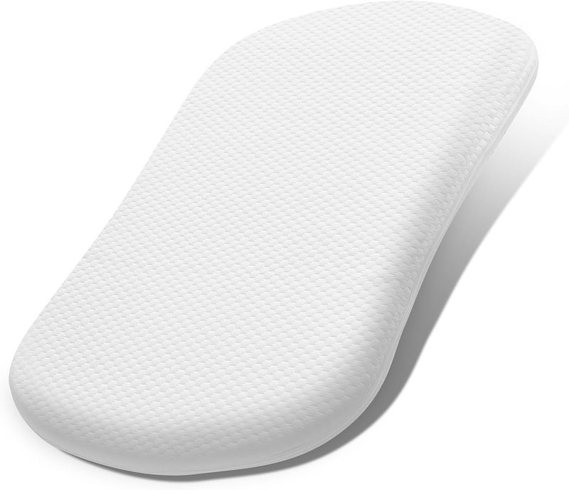 Lisara Baby Bassinet Mattress, 30 x 18 Dual Sided Gel Memory Foam Bassinet Mattress with Waterproof, Removable, Ice Silk Cover, Fit for Halo Bassinest, Swivel/Flex/Glide/Premiere/Luxe Series Sleeper - Image 1